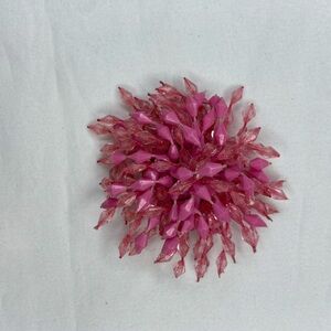 Vintage Pink Beaded Atomic Firework‎ Brooch 1960’s